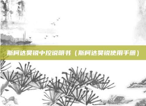 斯柯达昊锐中控说明书(斯柯达昊锐使用手册)