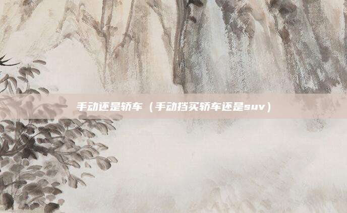 手动还是轿车(手动挡买轿车还是suv)