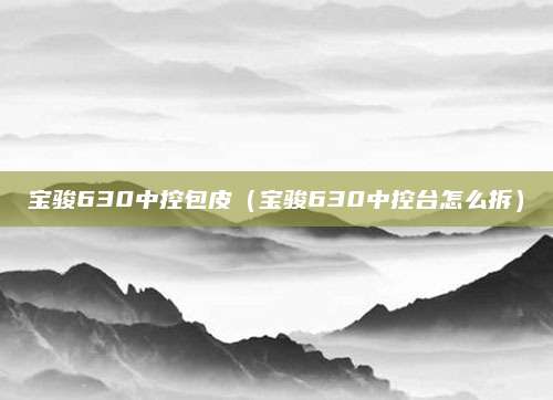 宝骏630中控包皮(宝骏630中控台怎么拆)
