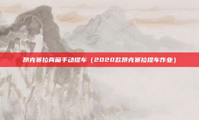 昂克赛拉两厢手动提车(2020款昂克赛拉提车作业)