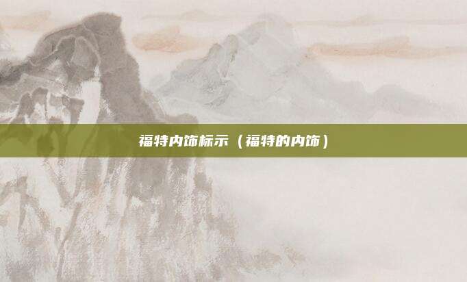 福特内饰标示（福特的内饰）