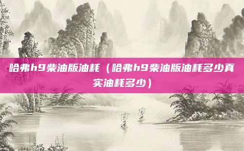 哈弗h9柴油版油耗(哈弗h9柴油版油耗多少真实油耗多少)