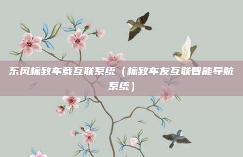 东风标致车载互联系统(标致车友互联智能导航系统)
