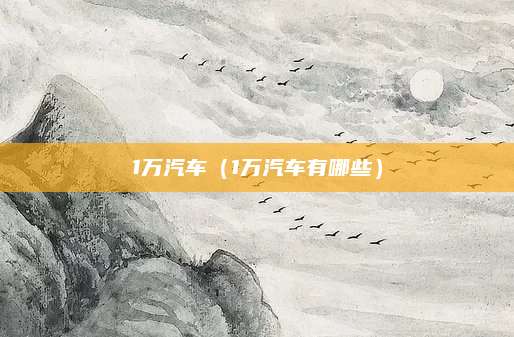 1万汽车(1万汽车有哪些)