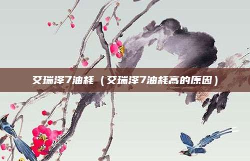 艾瑞泽7油耗(艾瑞泽7油耗高的原因)