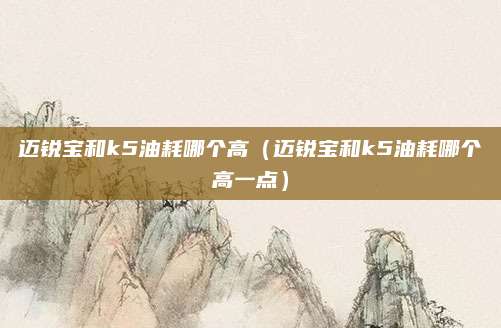 迈锐宝和k5油耗哪个高（迈锐宝和k5油耗哪个高一点）