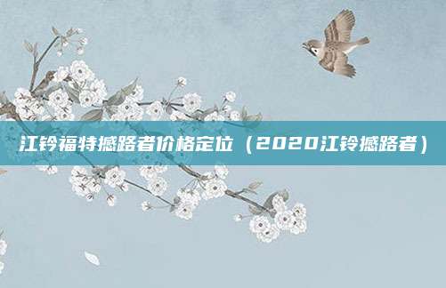 江钤福特撼路者价格定位(2020江铃撼路者)