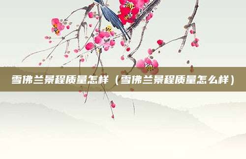 雪佛兰景程质量怎样(雪佛兰景程质量怎么样)