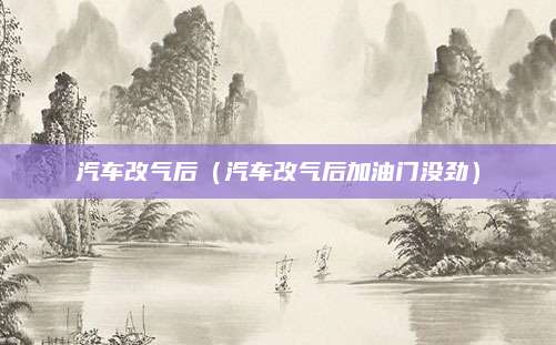 汽车改气后(汽车改气后加油门没劲)