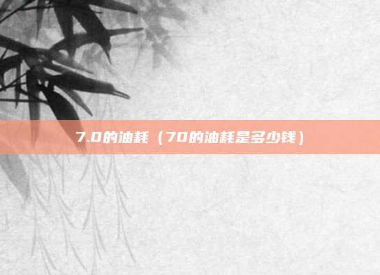 7.0的油耗(70的油耗是多少钱)