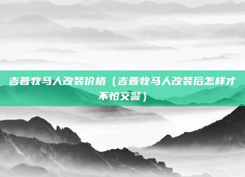 吉普牧马人改装价格(吉普牧马人改装后怎样才不怕交警)