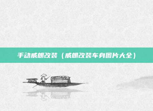 手动威朗改装(威朗改装车身图片大全)