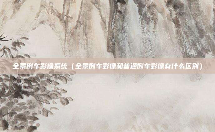 全景倒车影像系统(全景倒车影像和普通倒车影像有什么区别)