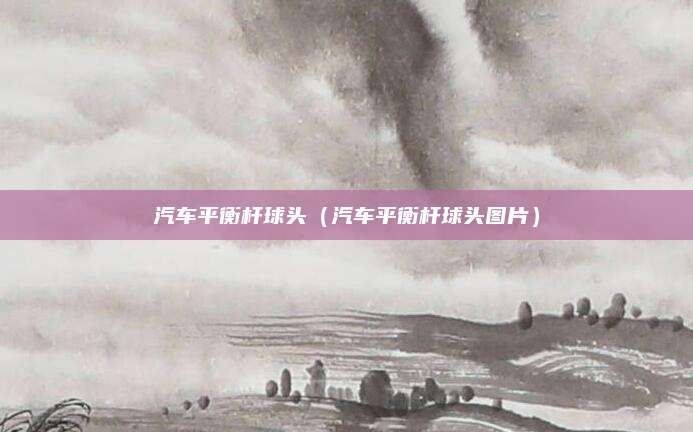 汽车平衡杆球头(汽车平衡杆球头图片)