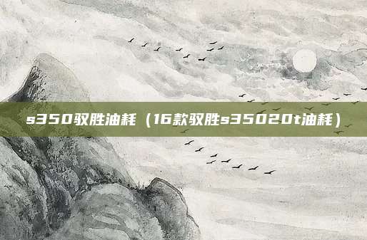 s350驭胜油耗(16款驭胜s35020t油耗)