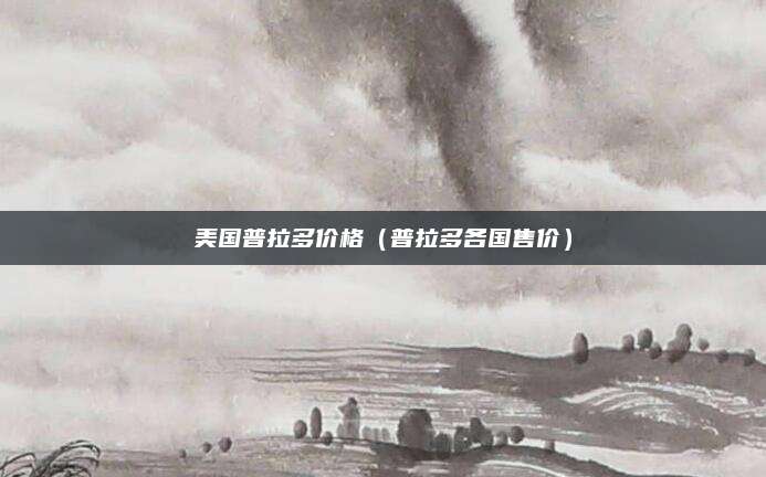 美国普拉多价格(普拉多各国售价)