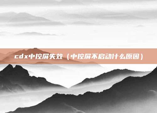 cdx中控屏失效(中控屏不启动什么原因)