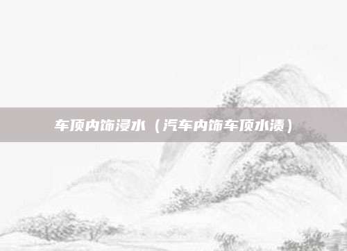 车顶内饰浸水(汽车内饰车顶水渍)