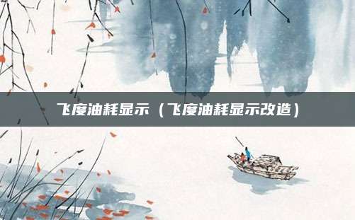 飞度油耗显示(飞度油耗显示改造)