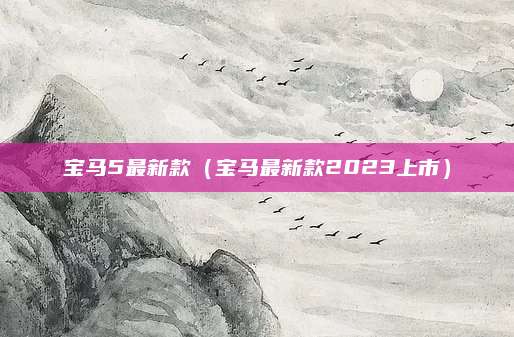 宝马5最新款（宝马最新款2023上市）