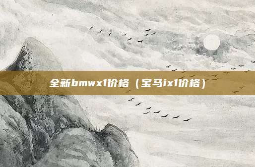 全新bmwx1价格（宝马ix1价格）