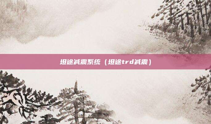 坦途减震系统(坦途trd减震)
