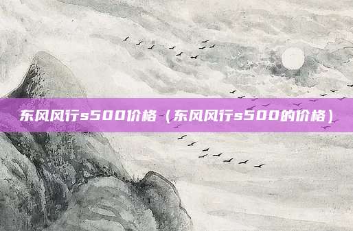 东风风行s500价格(东风风行s500的价格)