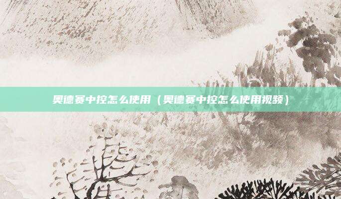 奥德赛中控怎么使用(奥德赛中控怎么使用视频)