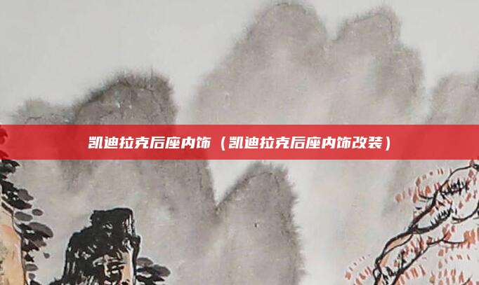 凯迪拉克后座内饰(凯迪拉克后座内饰改装)