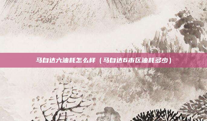马自达六油耗怎么样(马自达6市区油耗多少)