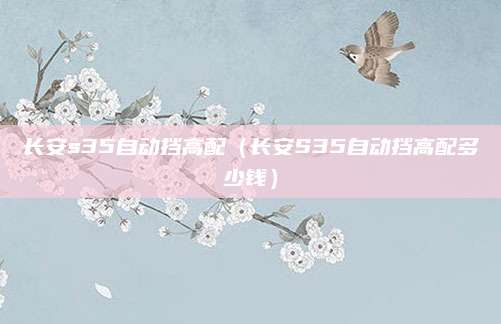 长安s35自动挡高配（长安S35自动挡高配多少钱）