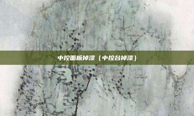 中控面板掉漆（中控台掉漆）
