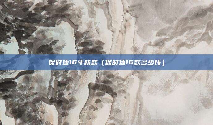 保时捷16年新款（保时捷16款多少钱）