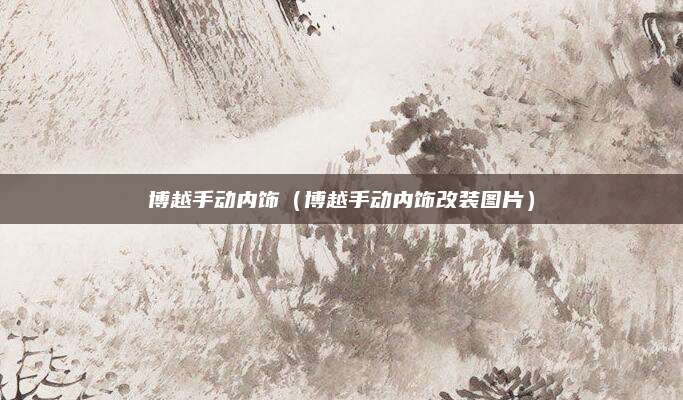 博越手动内饰(博越手动内饰改装图片)