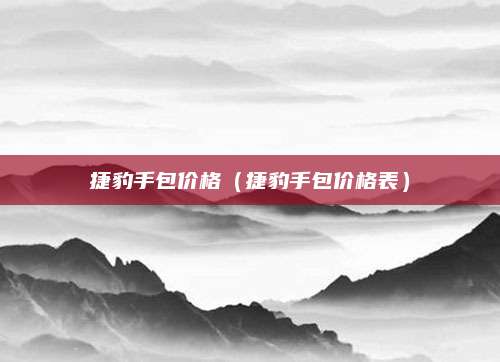 捷豹手包价格（捷豹手包价格表）