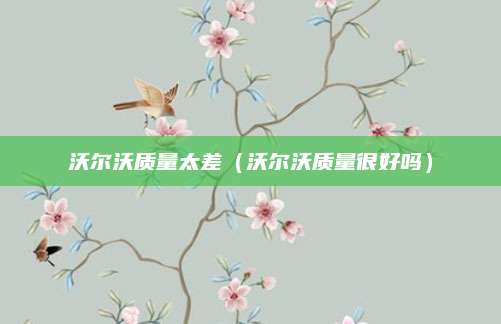 沃尔沃质量太差（沃尔沃质量很好吗）