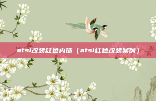 atsl改装红色内饰（atsl红色改装案例）