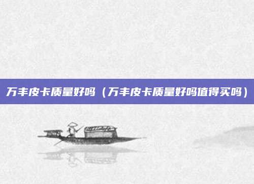 万丰皮卡质量好吗(万丰皮卡质量好吗值得买吗)