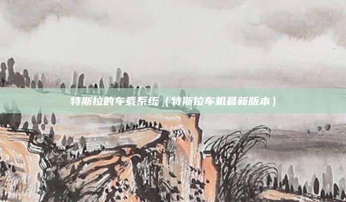 特斯拉的车载系统(特斯拉车机最新版本)