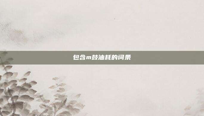 包含m鼓油耗的词条