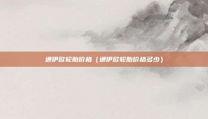 通伊欧轮胎价格(通伊欧轮胎价格多少)
