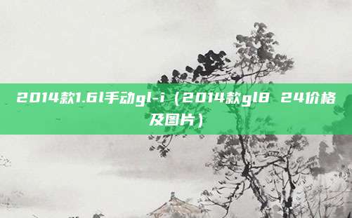 2014款1.6l手动gl-i(2014款gl8 24价格及图片)