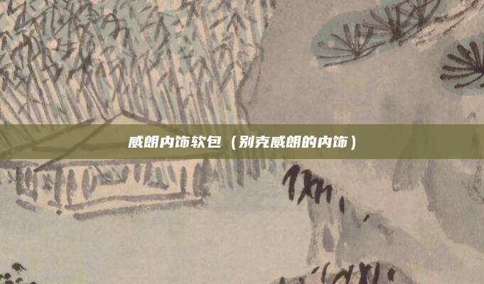 威朗内饰软包(别克威朗的内饰)