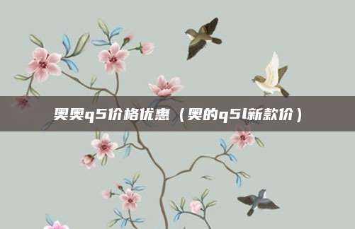 奥奥q5价格优惠(奥的q5l新款价)