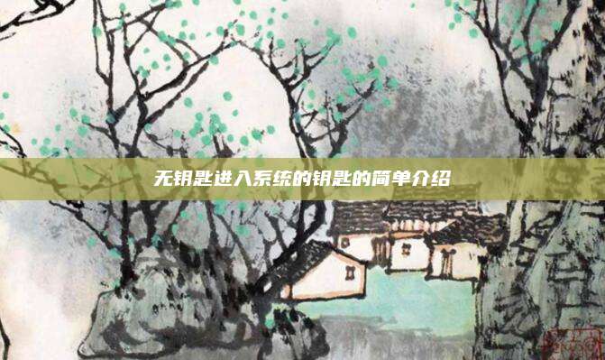 无钥匙进入系统的钥匙的简单介绍