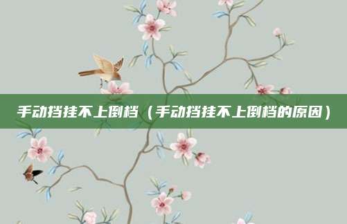 手动挡挂不上倒档(手动挡挂不上倒档的原因)