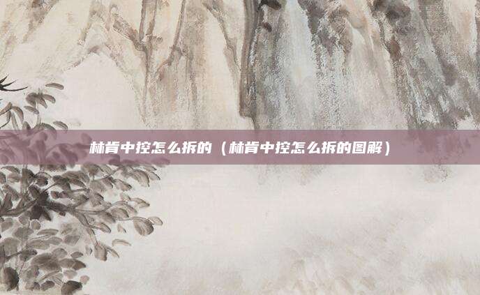 林肯中控怎么拆的（林肯中控怎么拆的图解）