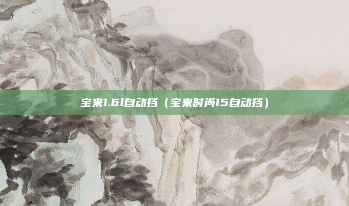 宝来1.6l自动挡(宝来时尚15自动挡)