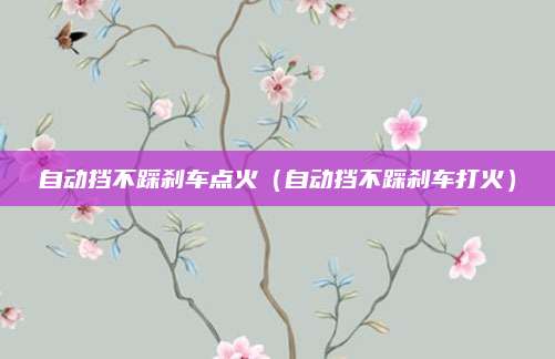 自动挡不踩刹车点火(自动挡不踩刹车打火)