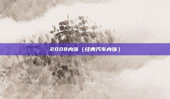 2008内饰(经典汽车内饰)